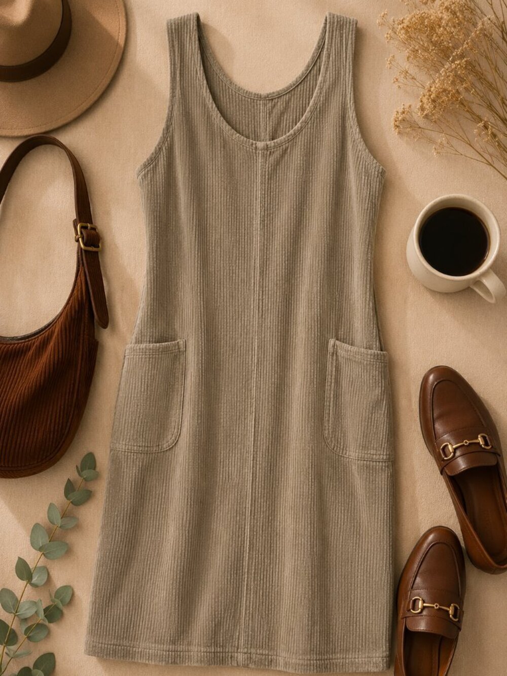 JG Hook 100% Cotton Sleeveless Jumper Dress – Size 14 Petite